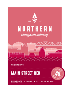This is the Northern Vineyards Main Street Red Wine Label