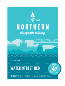 This is the Northern Vineyards Water Street Red Wine Label