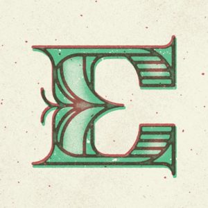 Graphic Design Typography of the Letter E